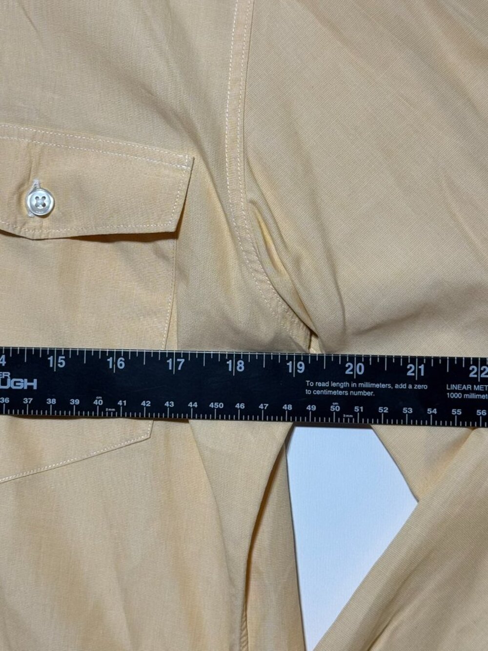 J Crew Yellow Butter LS Button Down Casual Work Dress Shirt Mens Size M - Picture 4 of 5
